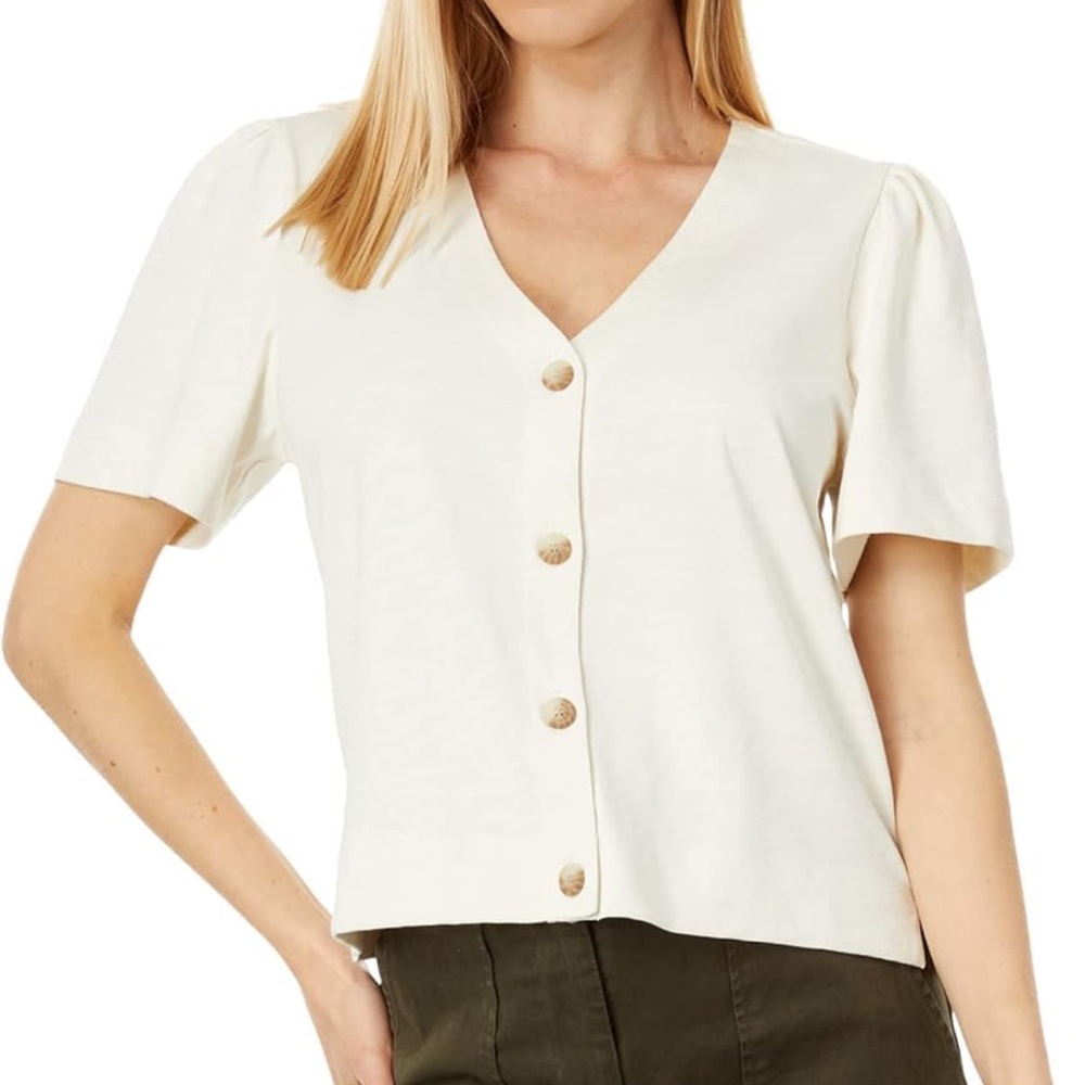 Lilla P Beige Short Sleeve Cardigan!